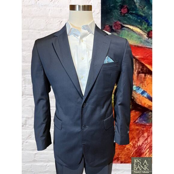 New Jos A Bank 41R Traveler Navy Blue Blazer Sport Coat Jacket - Picture 6 of 16